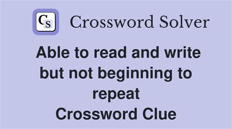 able to read crossword clue|More.